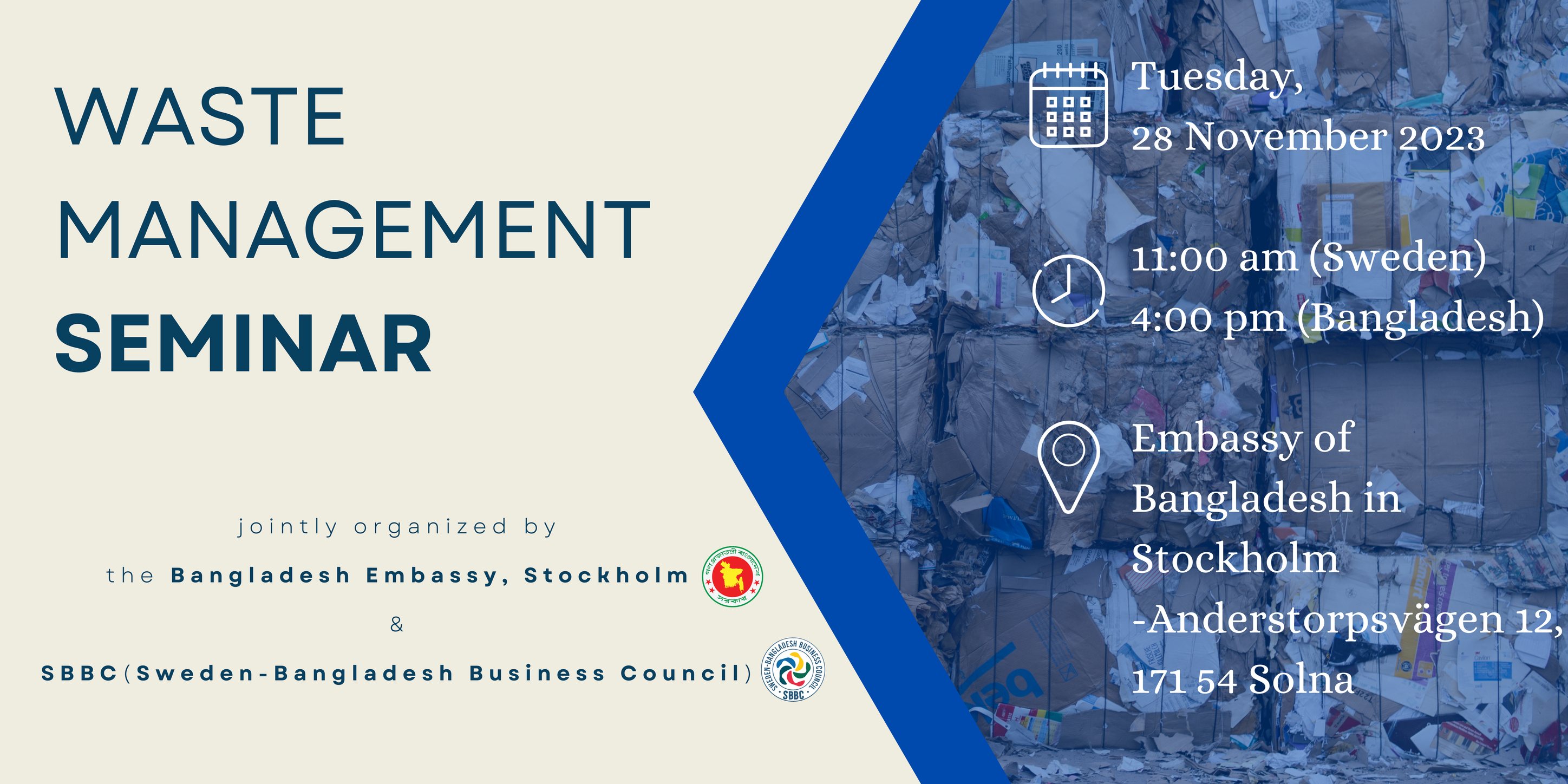 Waste Management Seminar - in collaboration with SBBC (2023)